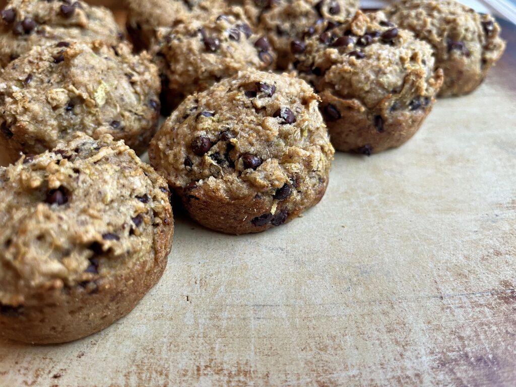 A tray filled with freshly baked muffins